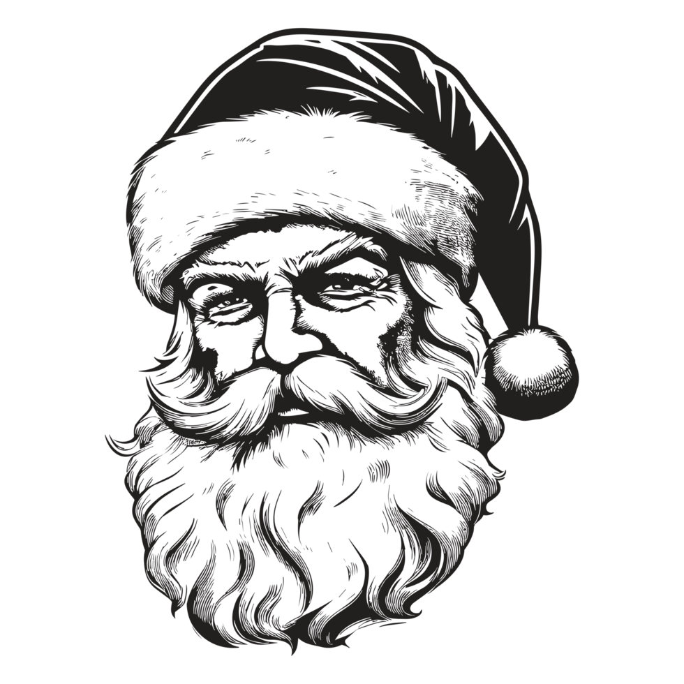 Beautiful Santa Face - png