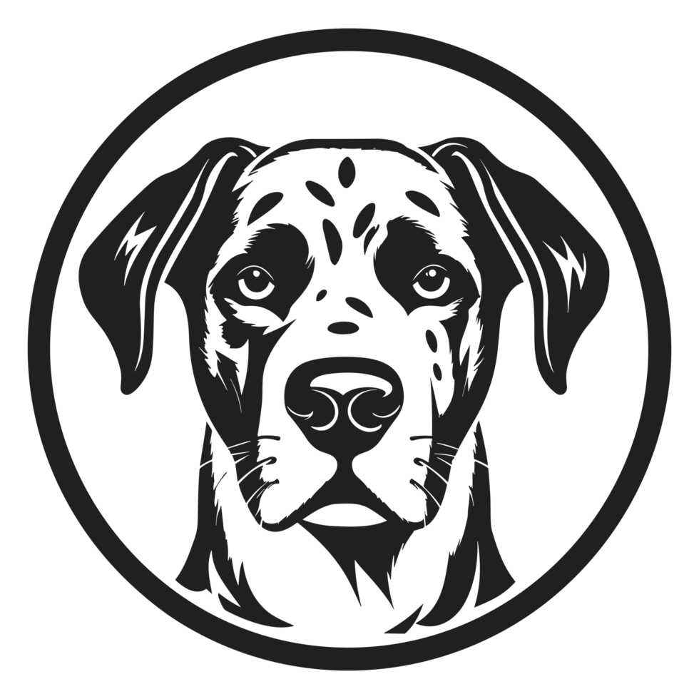 Beautiful Dog Face Silhouette - png