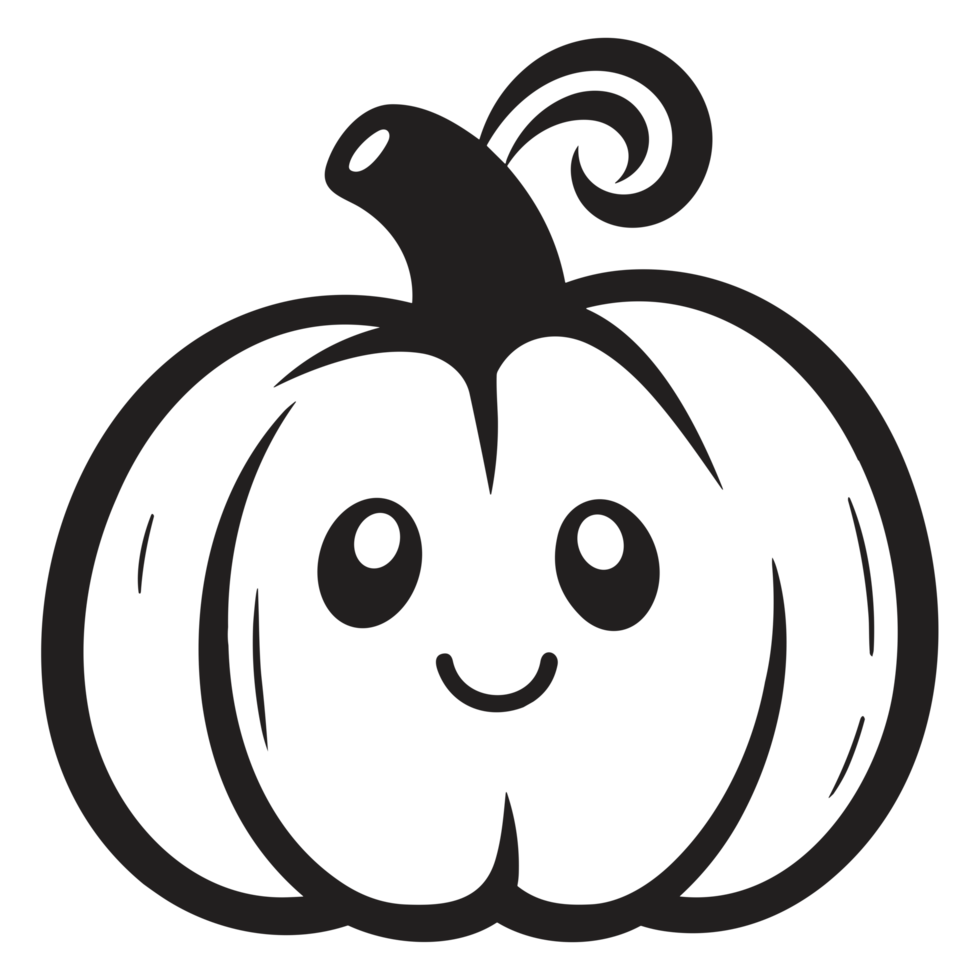Beautiful Pumpkin Silhouette - png