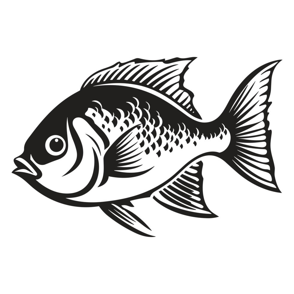 Beautiful Fish Silhouette - png