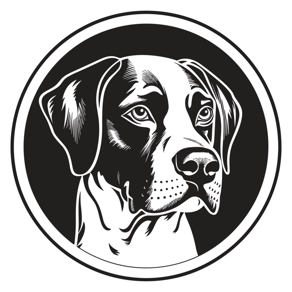 Beautiful Dog Face Silhouette - png