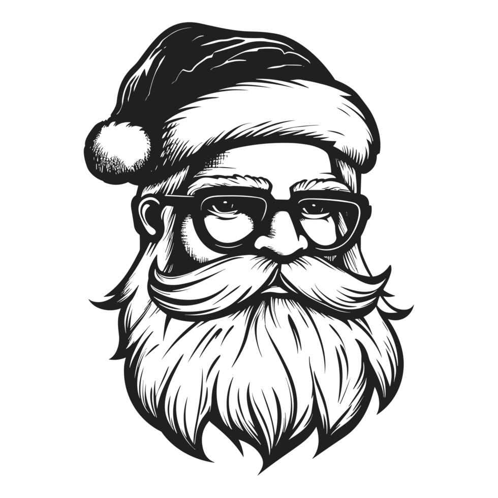 Beautiful Santa Face - png