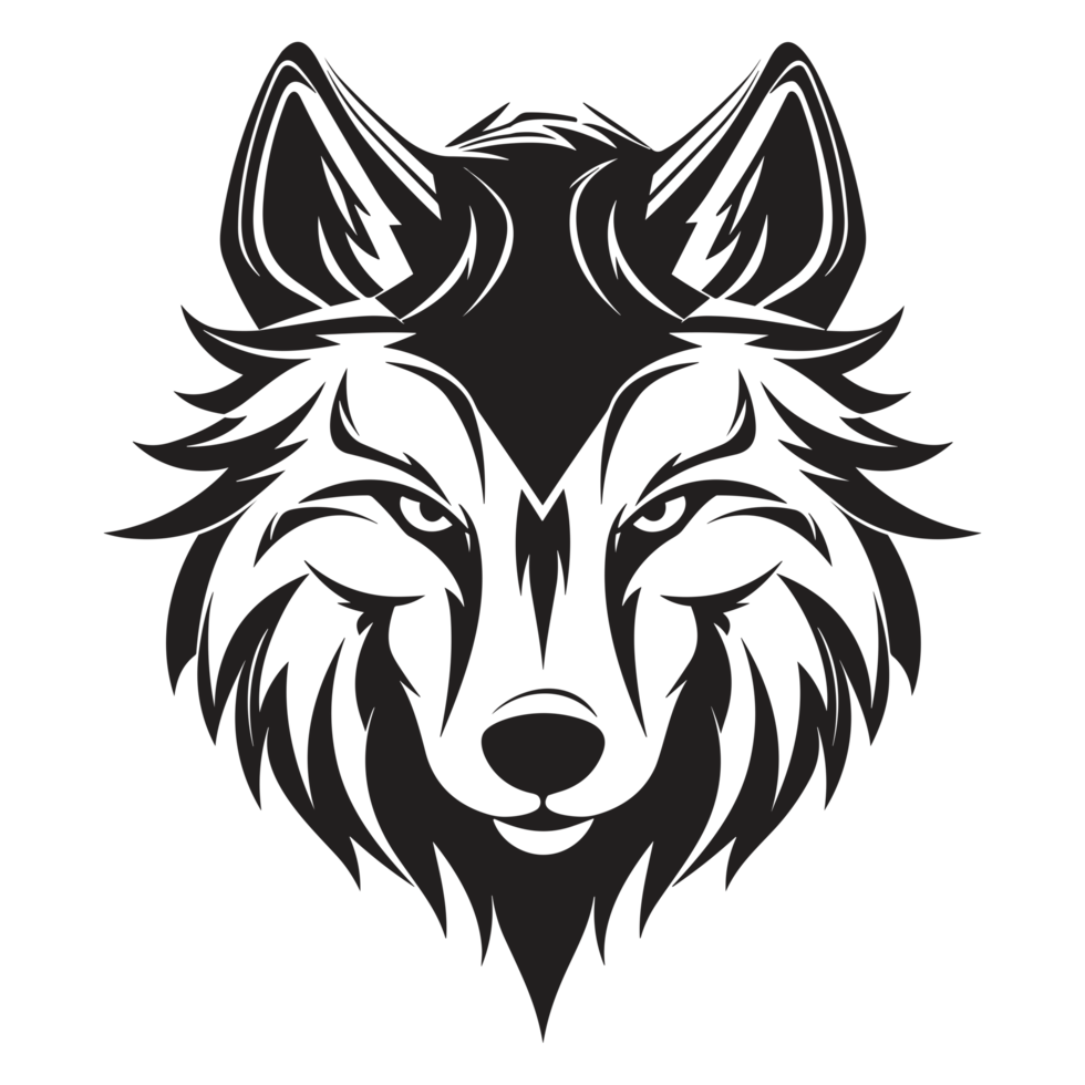 Beautiful Wolf Silhouette - Generative Ai 25073380 PNG