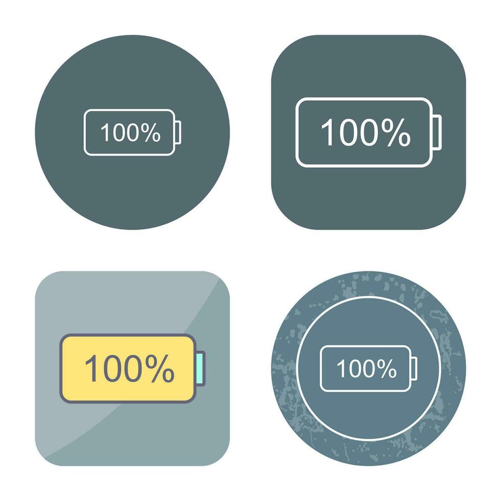 Unique Full Battery Vector Icon