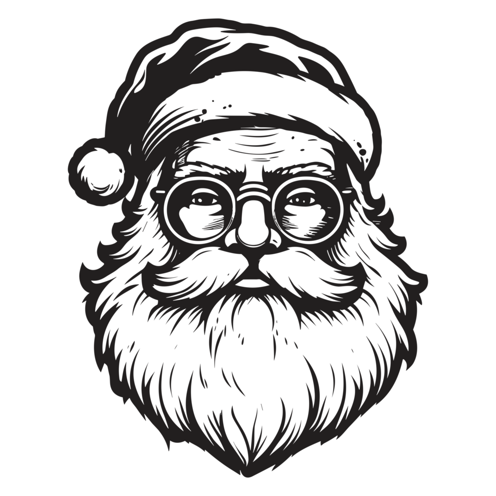 Beautiful Santa Face - png