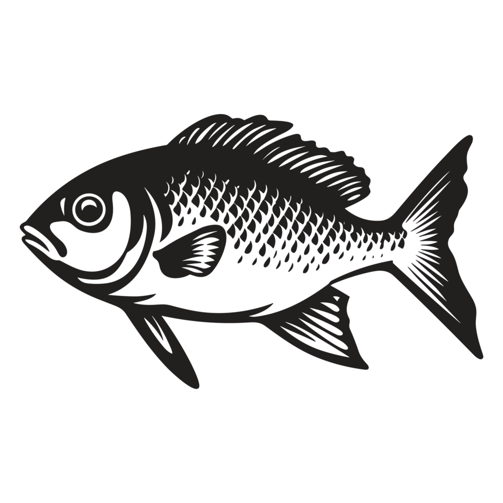Beautiful Fish Silhouette - png