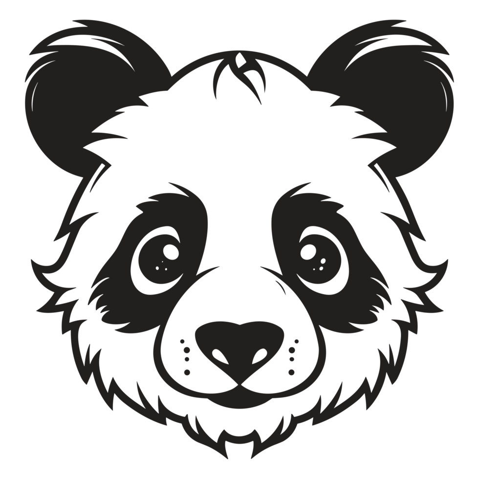 bellissimo panda silhouette - generativo ai png