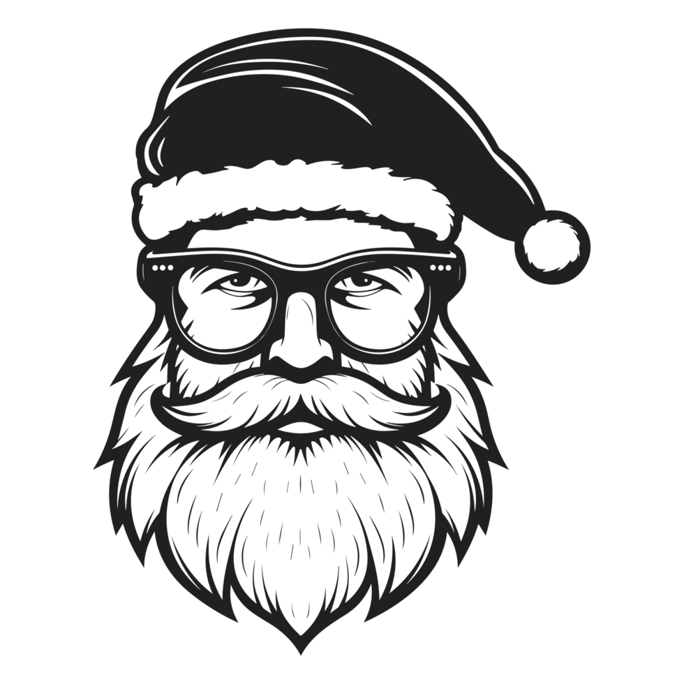 Beautiful Santa Face - png