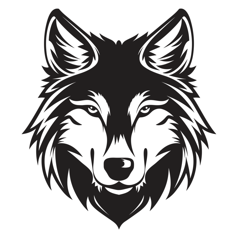 Beautiful Wolf Silhouette - Generative Ai png