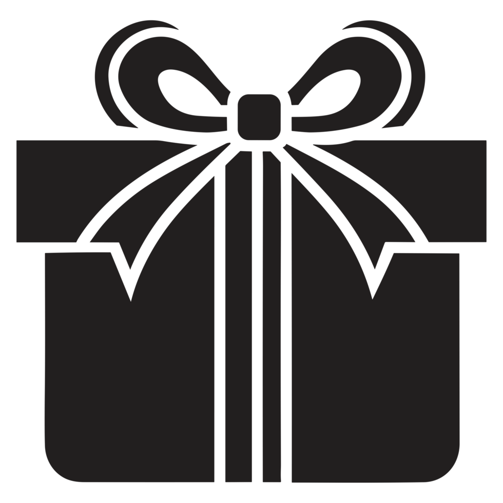 Christmas Present Silhouette 