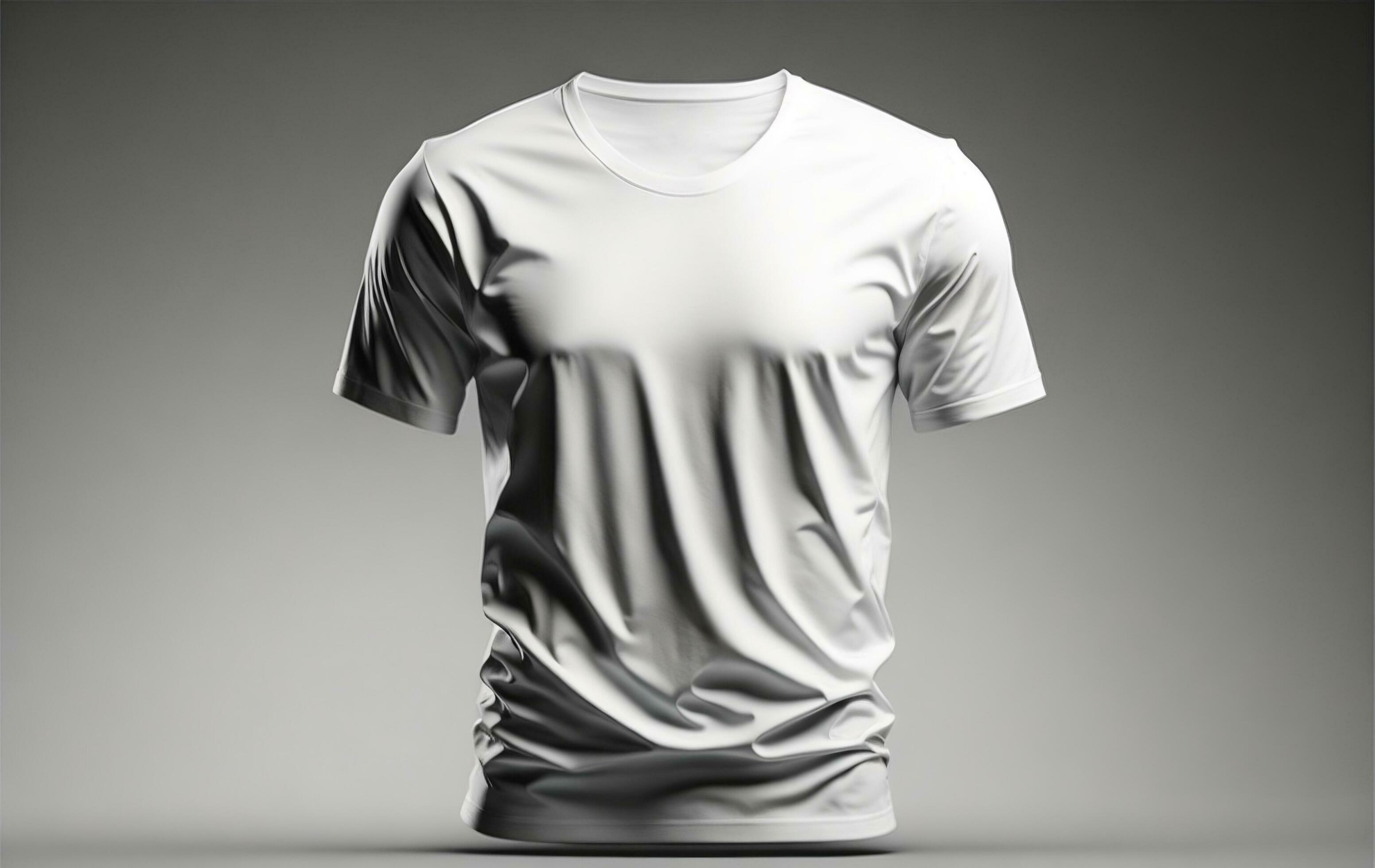 plain white t-shirt on a grey background. Ai generated 25073838 Stock ...