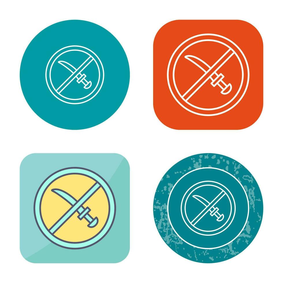 No Weapons Vector Icon