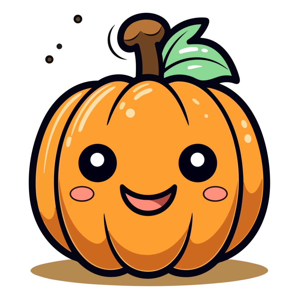 Beautiful Kawaii Style Pumpkin - Generative Ai png