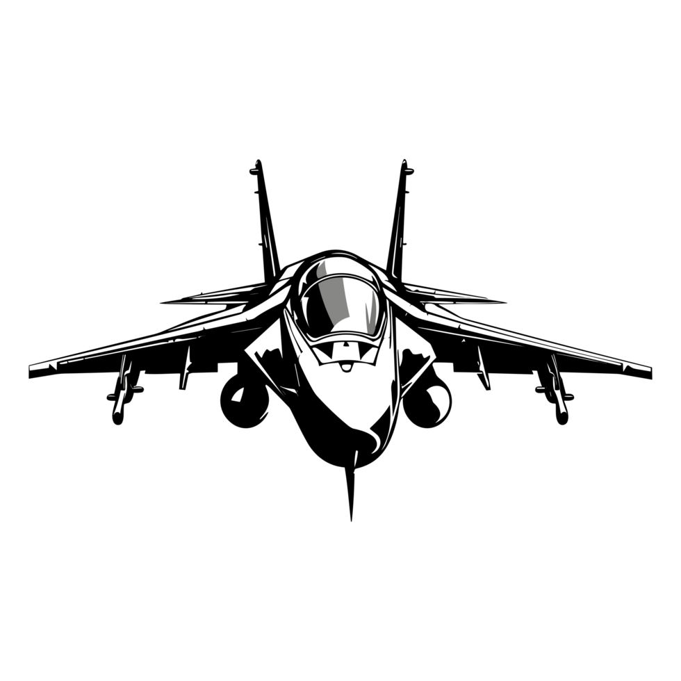 Beautiful Fighter Jet Silhouette - png