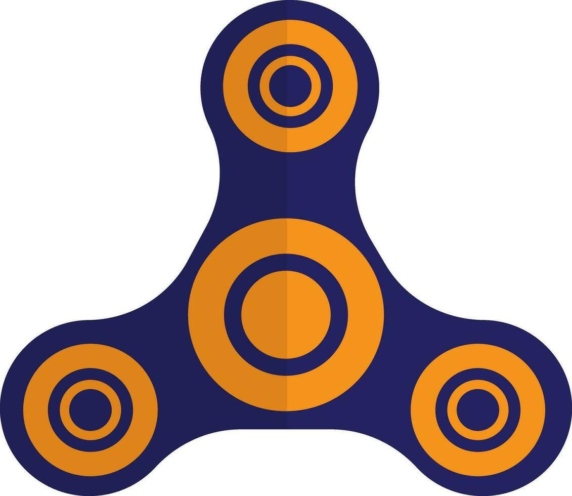 Three arms set of spinner toy icon in half shadow. vector