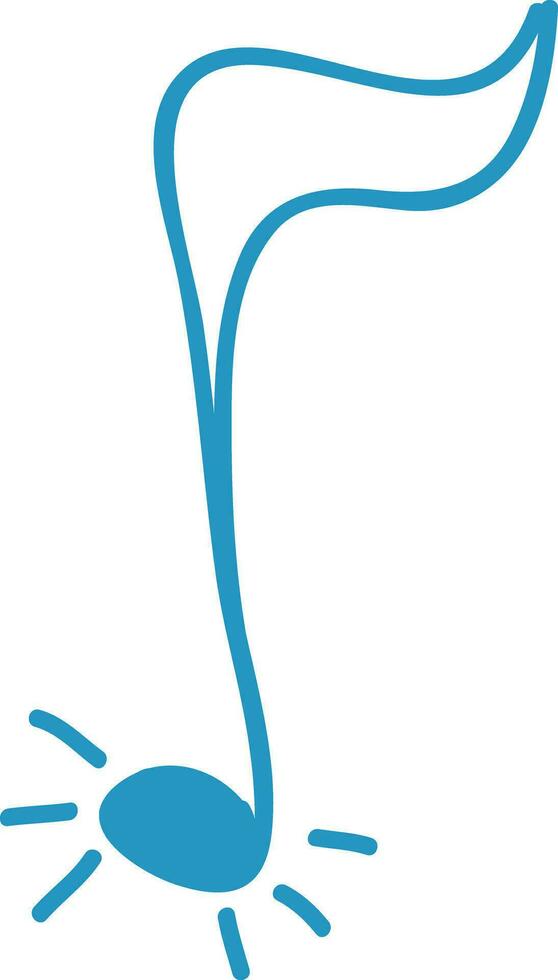 Thin line icon of music note. vector
