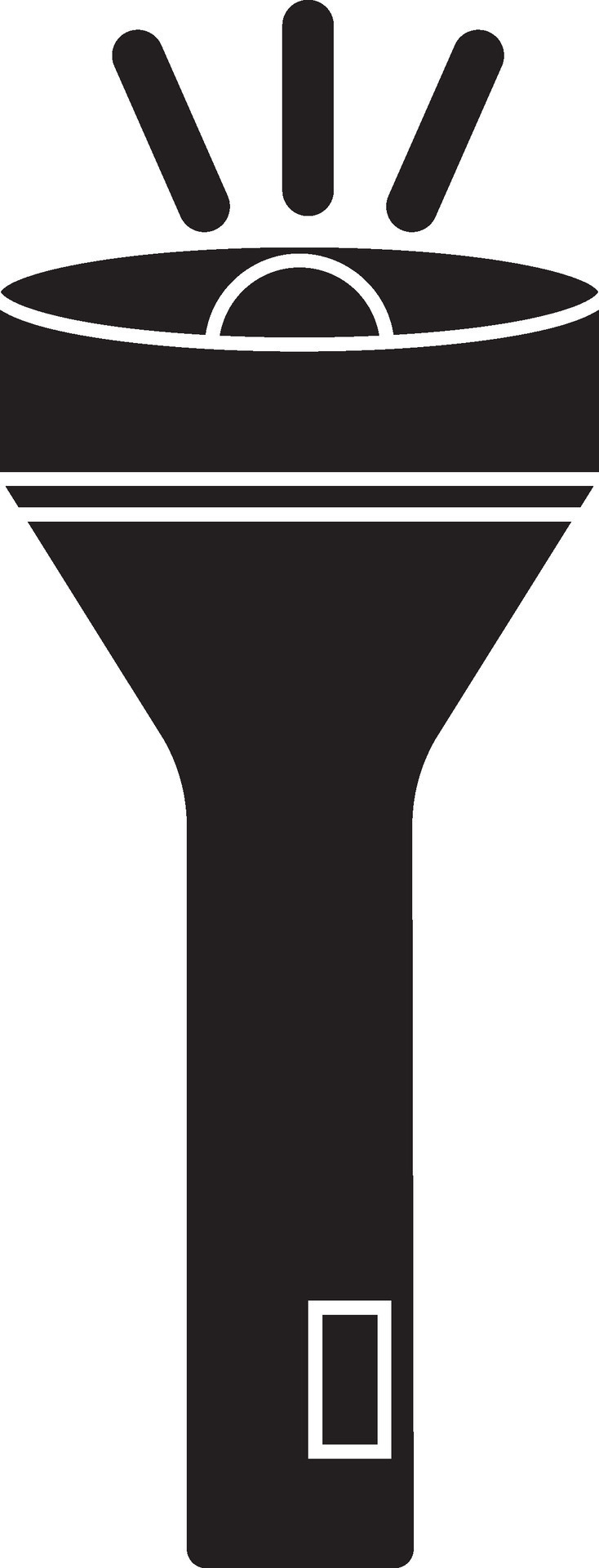black and white torch in flat style. 25074095 Vector Art at Vecteezy
