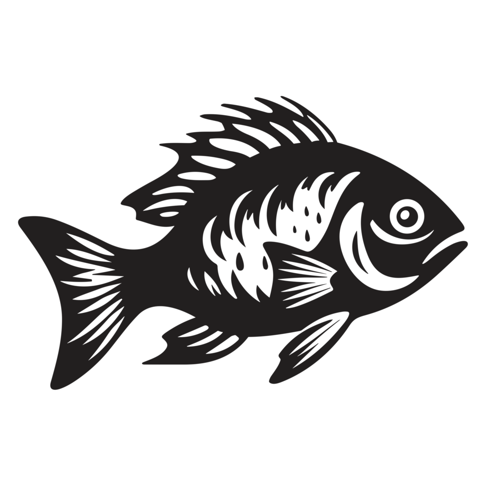 Beautiful Fish Silhouette - png