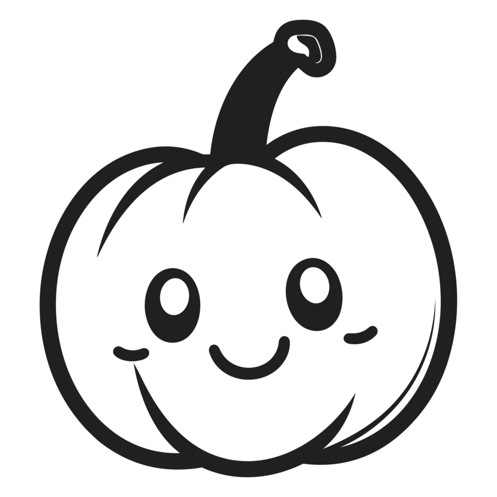 Beautiful Pumpkin Silhouette - png
