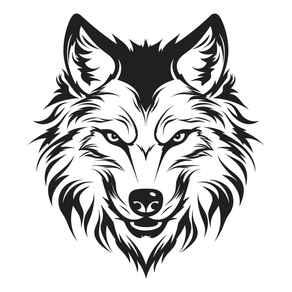 Beautiful Wolf Silhouette - Generative Ai 25074201 PNG