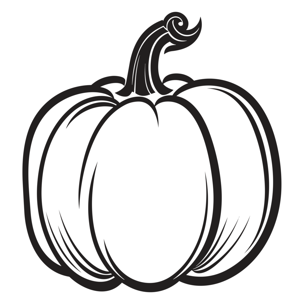 Beautiful Pumpkin Silhouette - png