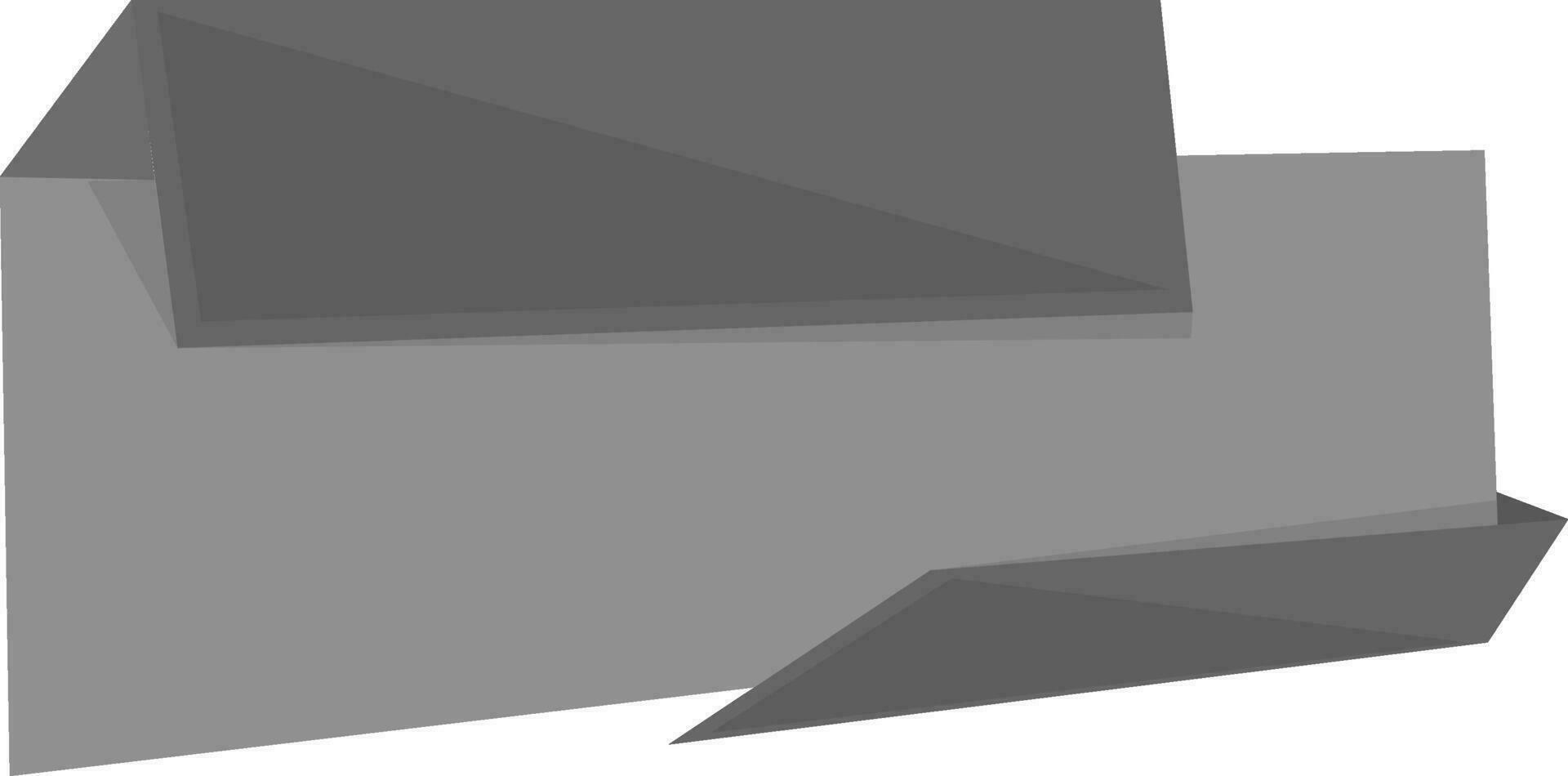 Stylish gray and black ribbon. vector