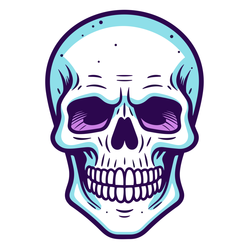 Beautiful Skull Silhouette - Generative Ai png