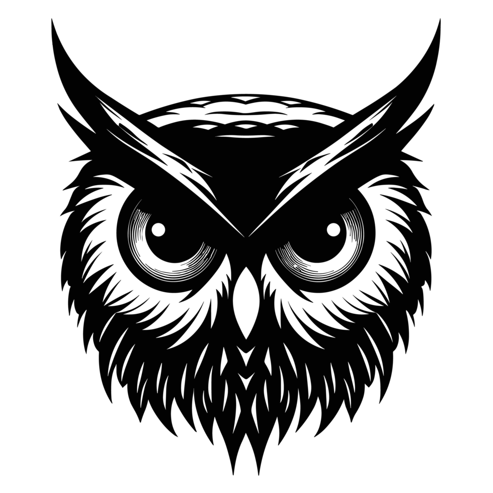 Beautiful Owl Silhouette - Generative Ai png