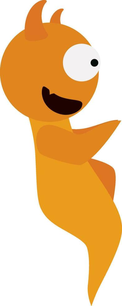 Cartoon character of a orange monster. vector