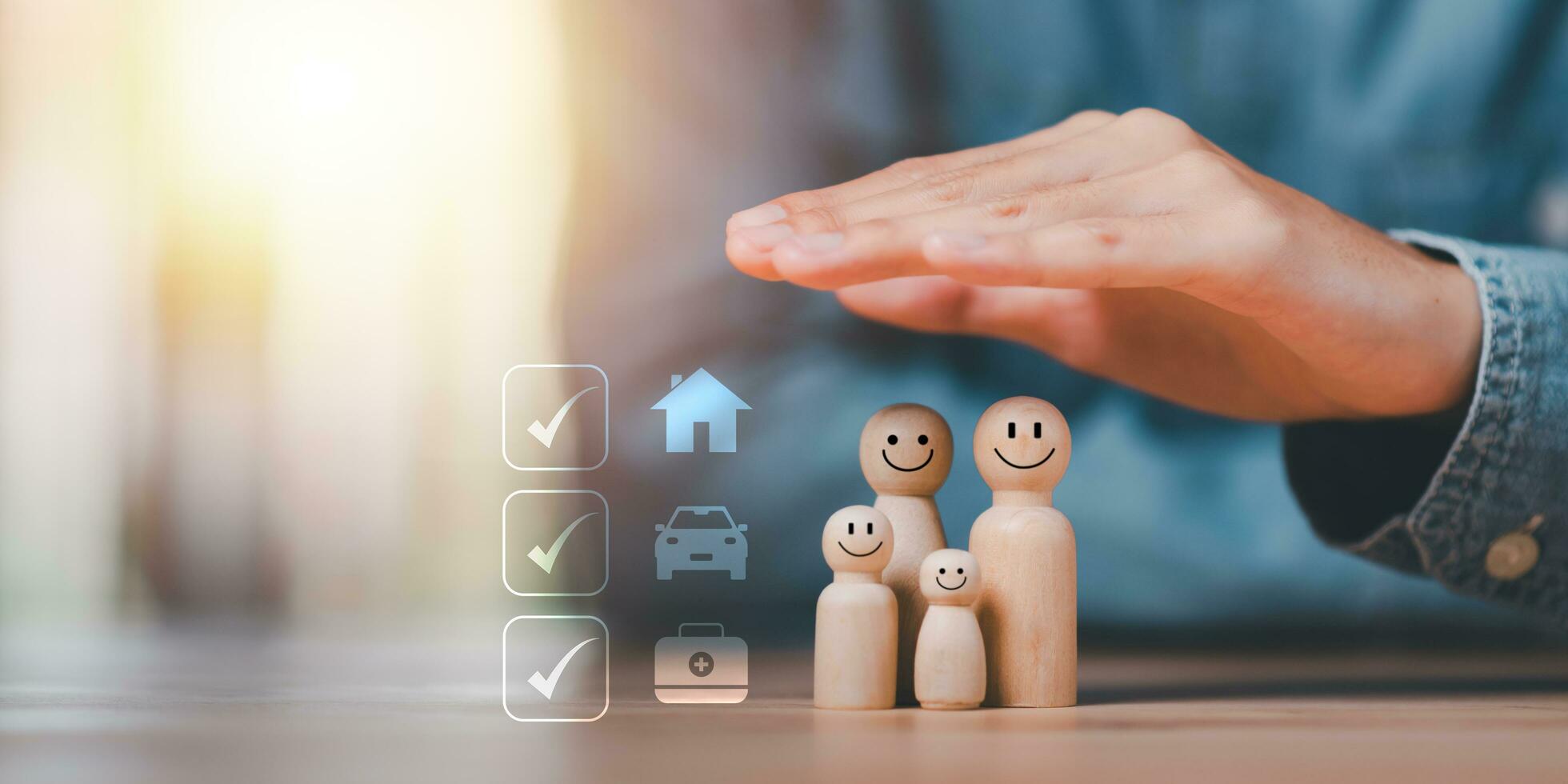 Protection and insurance concept car home and health ,Preventing and ...