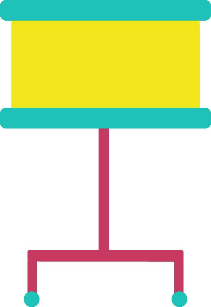 Election blank standing vote board in yellow and pink color. vector