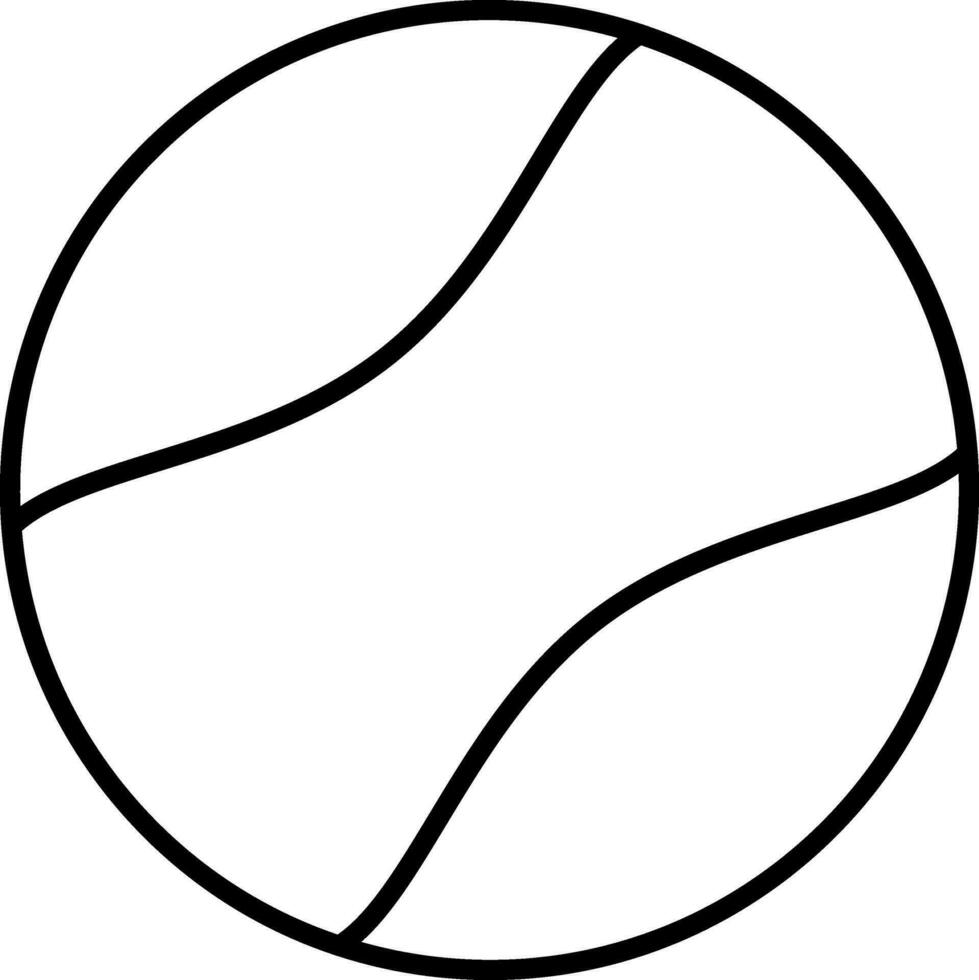 Flat style Ball icon in line art. vector
