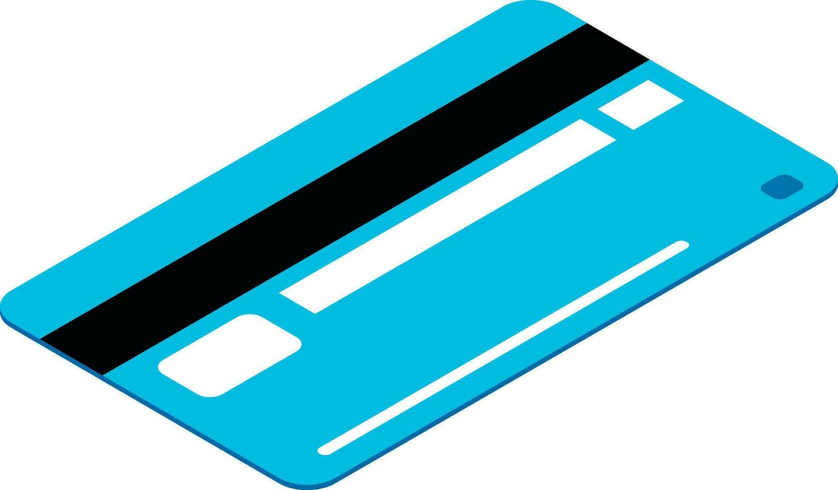 Credit or debit card icon in 3D style. vector