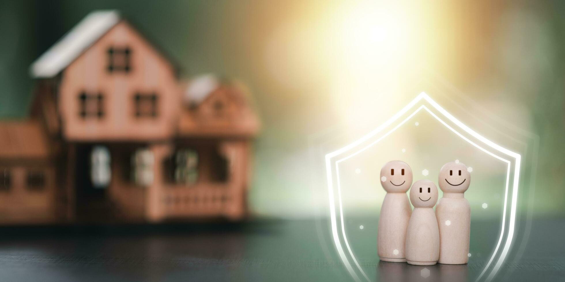 risk management concept and management of home and residential insurance ,Preventing and evaluating potential business investment benefits ,Protect your family and loved ones from accidents photo