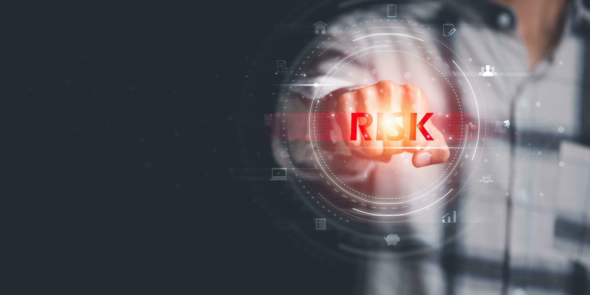 Financial risk management concept,protection of business interests ,business risk analysis,Business Investment Feasibility Assessment ,Decisions on Business Opportunities ,Fault protection photo