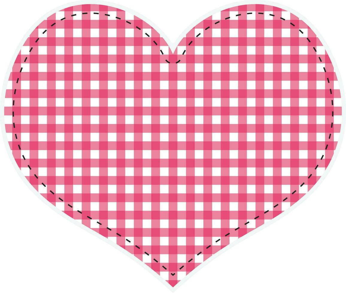 Pink heart for happy valentine's day. vector