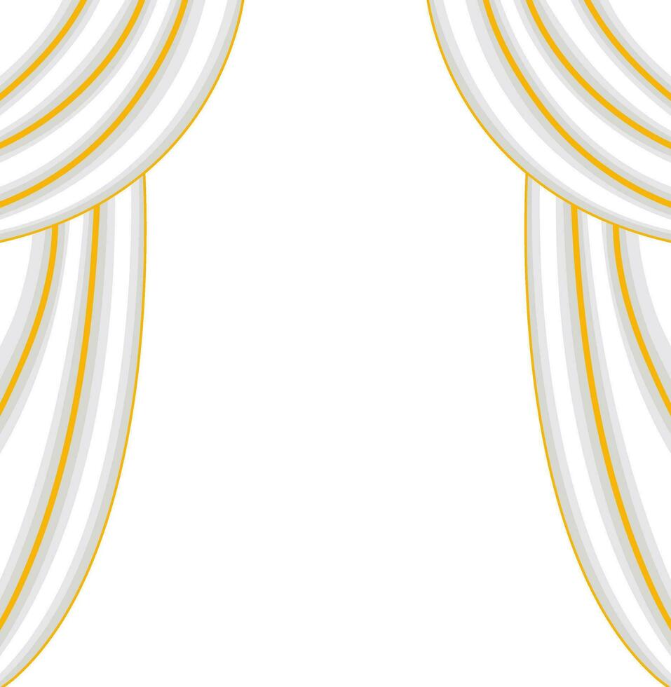Flat illustration of curtains. vector