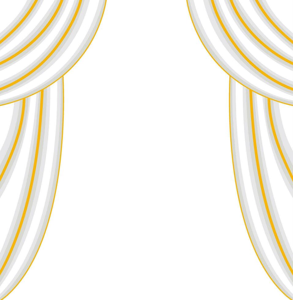 Flat illustration of curtains. vector