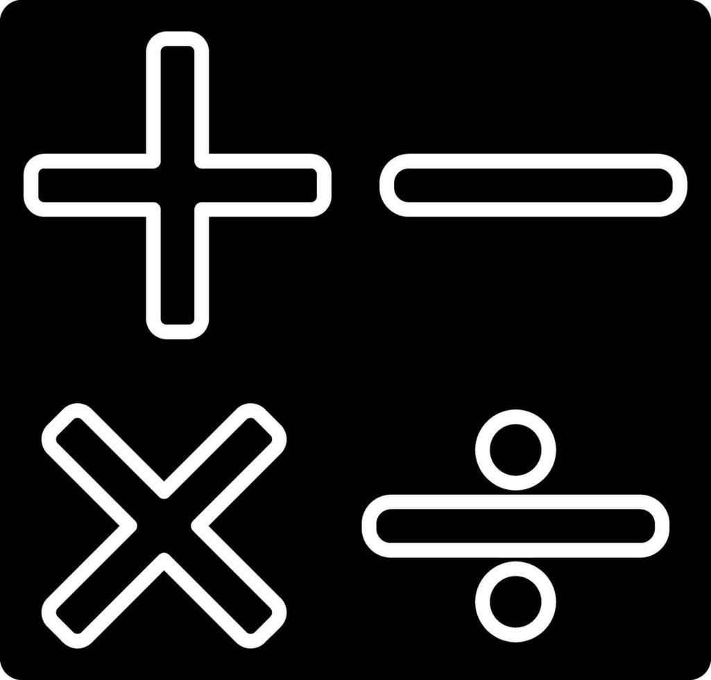 Calculator Symbol Icon In Black And White Color. vector