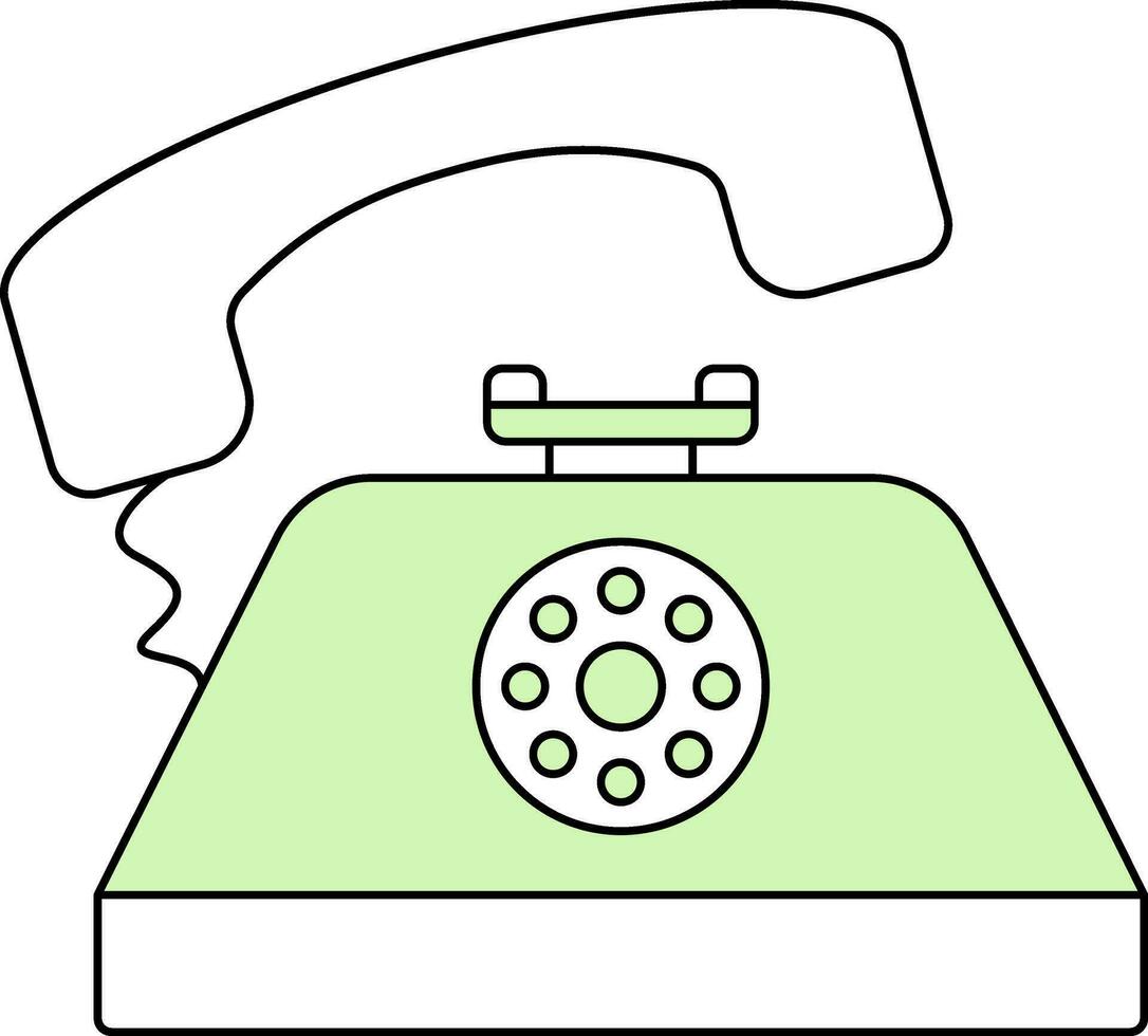 retro teléfono icono en plano estilo. vector