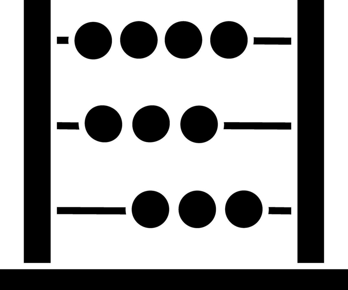 Abacus Icon In Black And White Color. vector