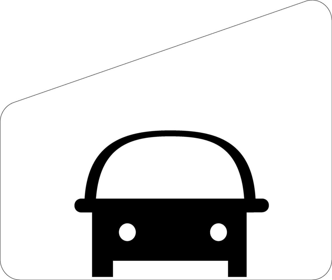 Black and white car in side mirror. vector