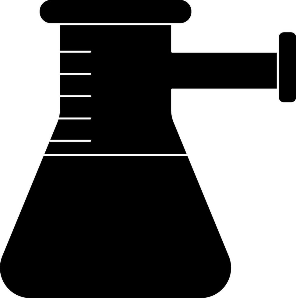 Bong Flask Icon Or Symbol In black and white Color. vector