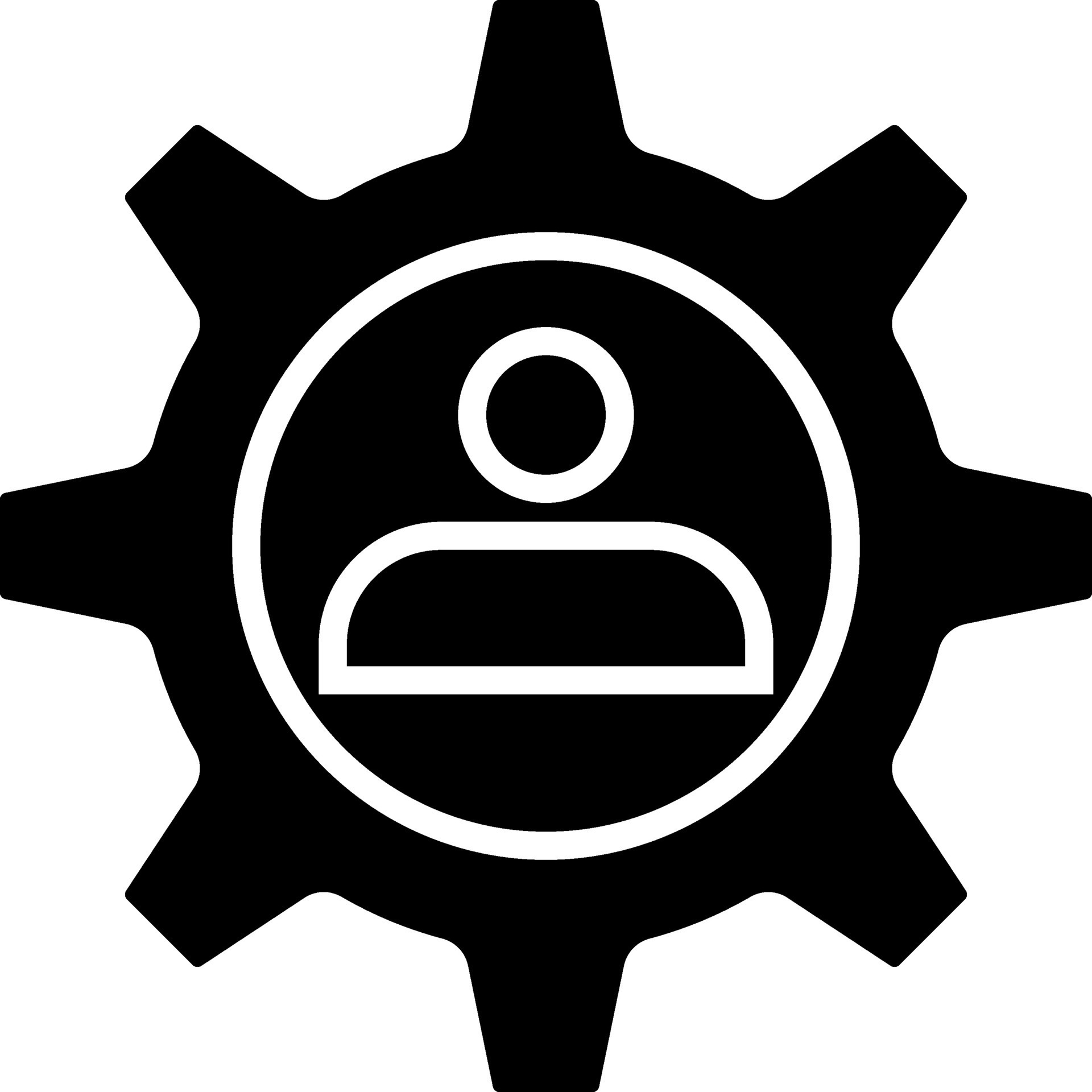 Isolated black and white setting icon. 25075559 Vector Art at Vecteezy