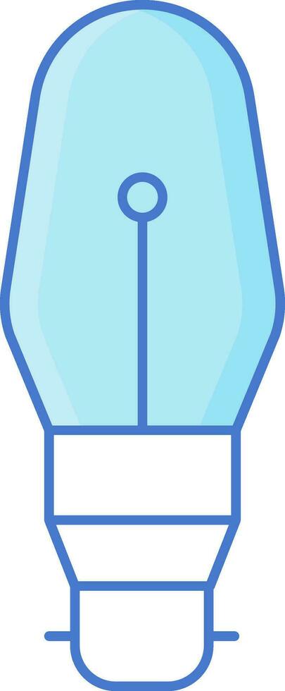 Illustration Of Mercury Bulb Icon In Blue And White Color. vector