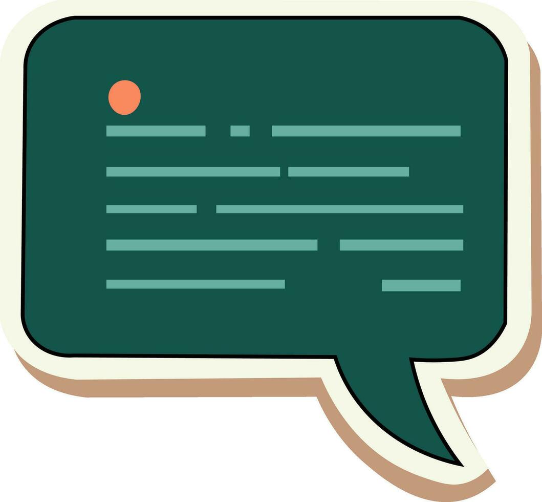 Green Text Message Box In Sticker Style. 25075638 Vector Art at Vecteezy