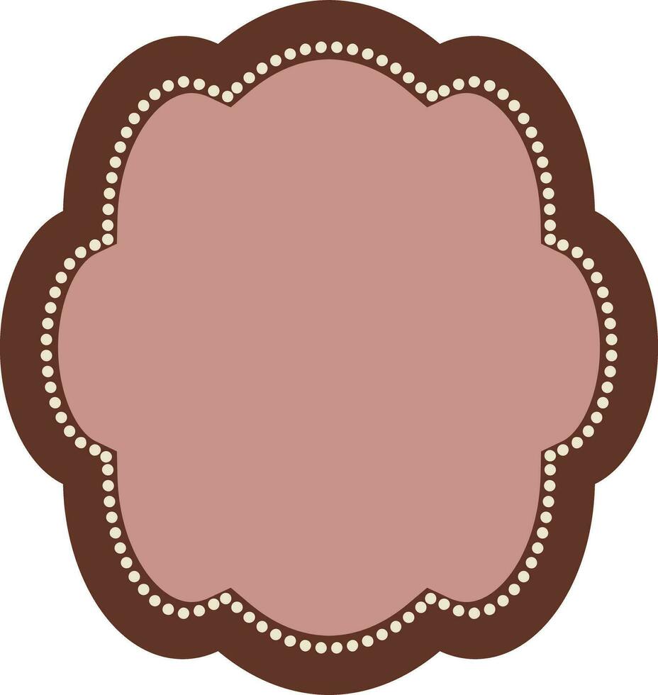 Brown label or sticker with space for your message. vector