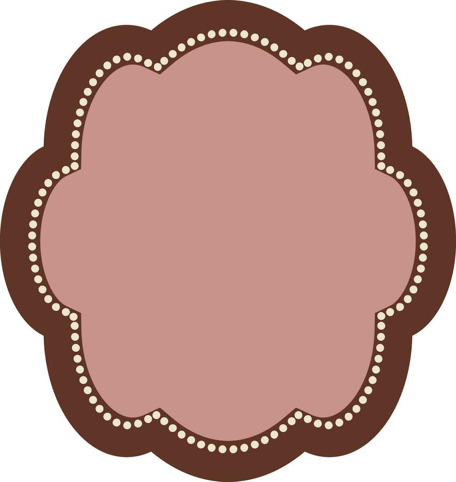 Brown label or sticker with space for your message. vector