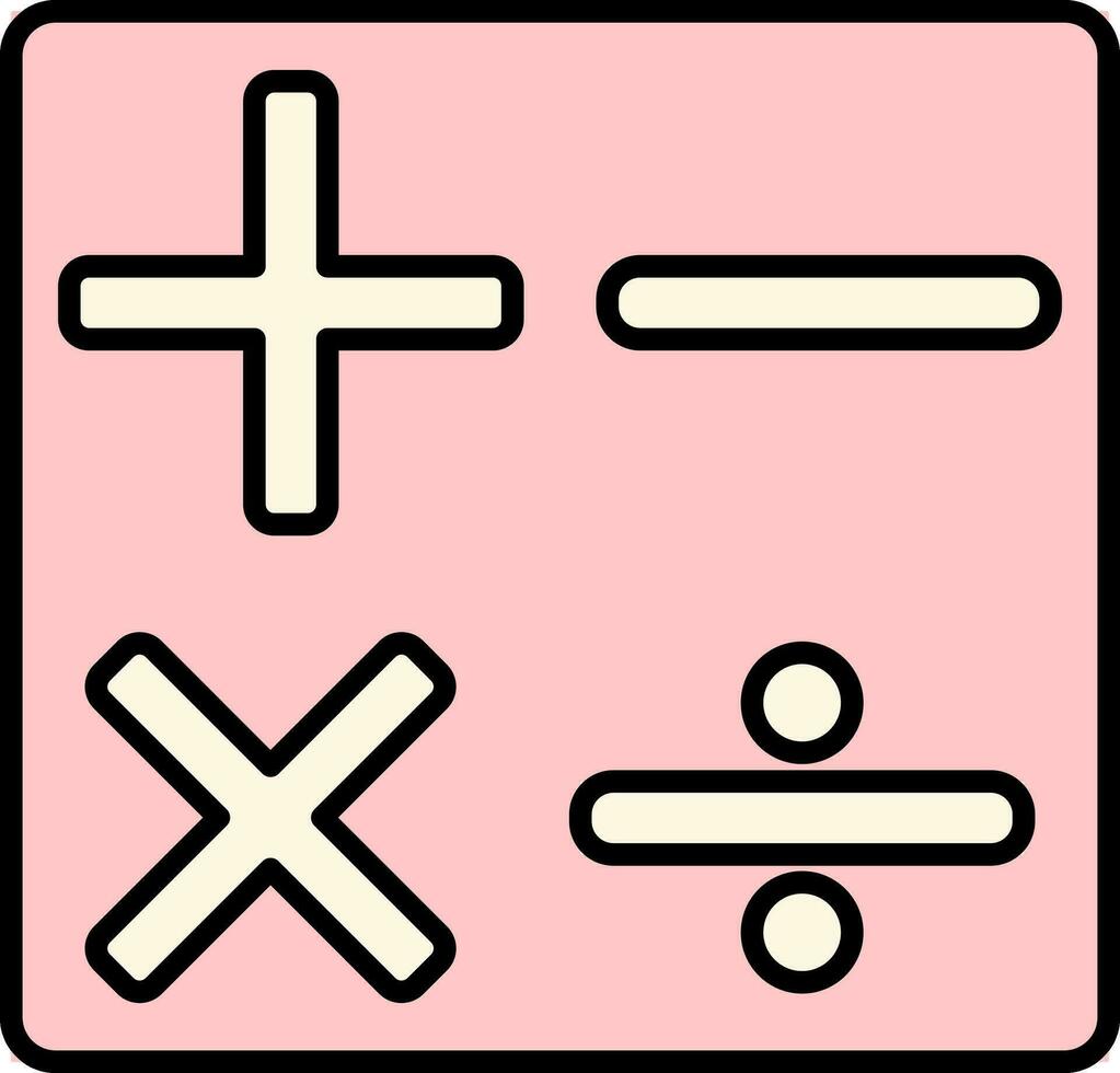 Calculator Interface Symbol Or Icon In Pink Color. vector
