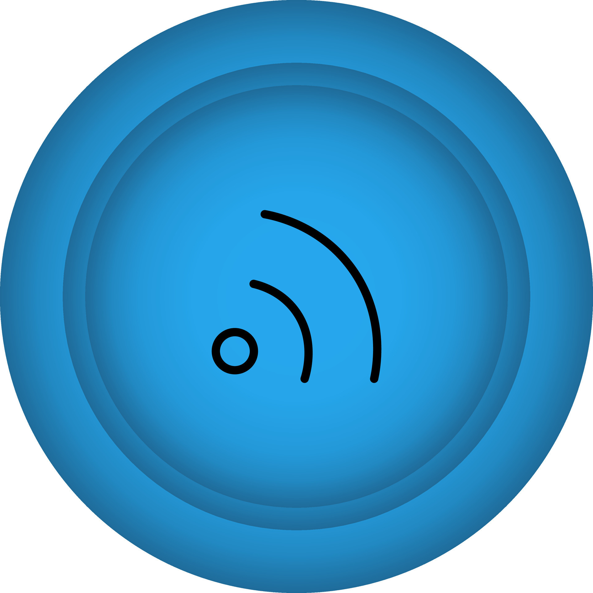 Flat Style Wifi Button Blue Icon Or Symbol. 25075744 Vector Art at Vecteezy